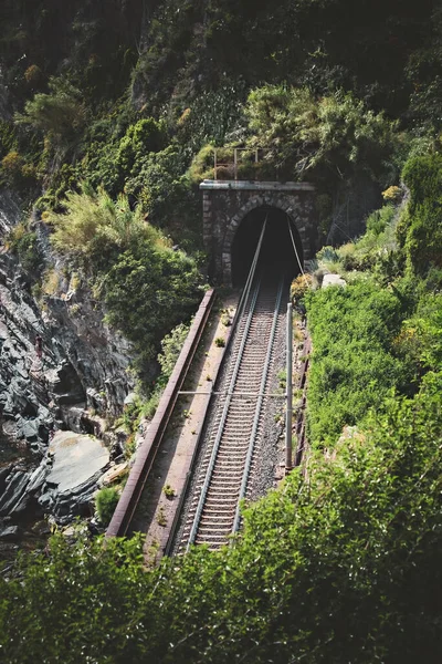 Σιδηροδρομική Σήραγγα Στο Εθνικό Πάρκο Cinque Terre Ιταλία — Φωτογραφία Αρχείου