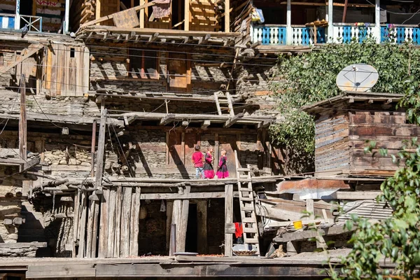 Traditionelles Kalash Holzhaus Kalash Tal Pakistan — Stockfoto