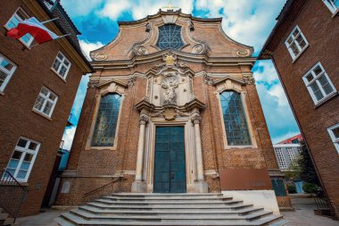 Church Kirche St. Joseph in Hamburg Germany facade view clipart