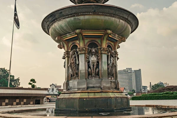 Фонтан Вікторії Площі Мердека Місті Куала Лумпур Малайзія — стокове фото