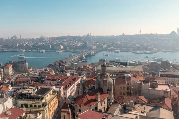 stock image Aerial view of Istanbul from Galata tower, Istanbul panorama from the top