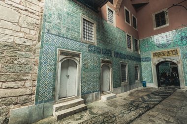 Türkiye 'nin İstanbul kentindeki Topkapı Müzesi' ndeki Harem sarayının mimari ayrıntıları