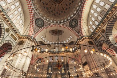 İstanbul 'daki Süleyman Camii' nin iç detayları