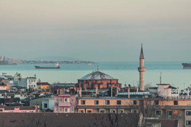 Fatih İstanbul bölgesi üzerinde güzel bir günbatımı, Türkiye