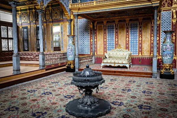 Detalhes Interiores Luxuosos Palácio Harem Museu Topkapi Istambul Turquia — Fotografia de Stock