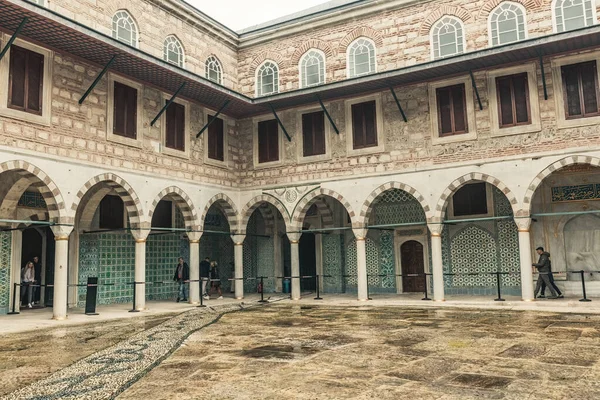 Rincian Eksterior Arsitektur Istana Harem Museum Topkapi Istanbul Turki — Stok Foto