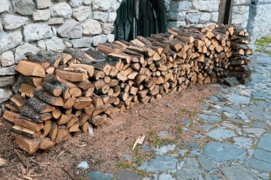 Evin bahçesinde ateş ormanları var.