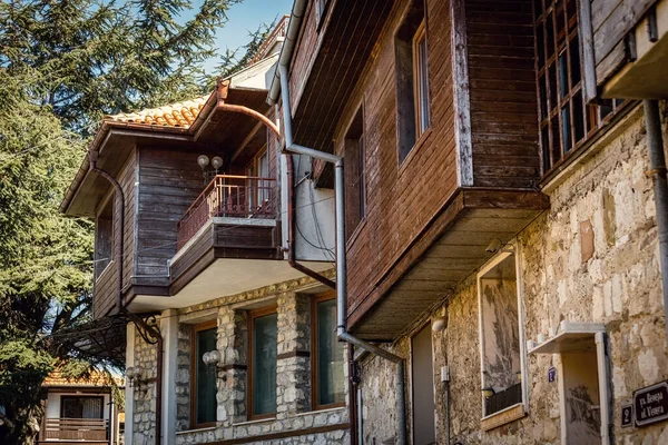시가지 유네스코 문화유산 유적지 바르에 석재와 주택들 불가리아 — 스톡 사진