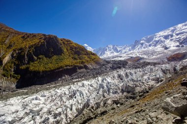 Minapin buzulu ve Rakaposhi dağı manzarası, Karakoram, Pakistan