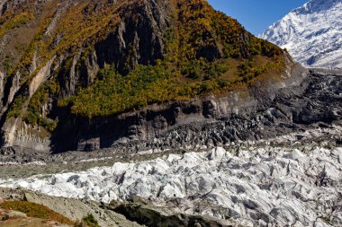 Minapin buzulu ve Rakaposhi dağı manzarası, Karakoram, Pakistan