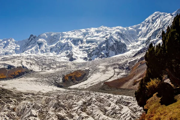 Glaciar Minapin Vista Montaña Rakaposhi Karakoram Pakistán —  Fotos de Stock