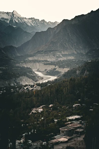 Górskie Krajobrazy Zamku Karimabad Pakistanie — Zdjęcie stockowe