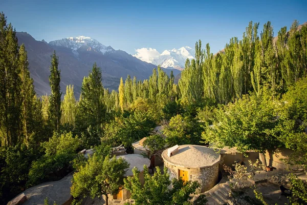 Tradycyjny Stylowy Hotel Górski Dolinie Hunza Północnym Pakistanie — Zdjęcie stockowe