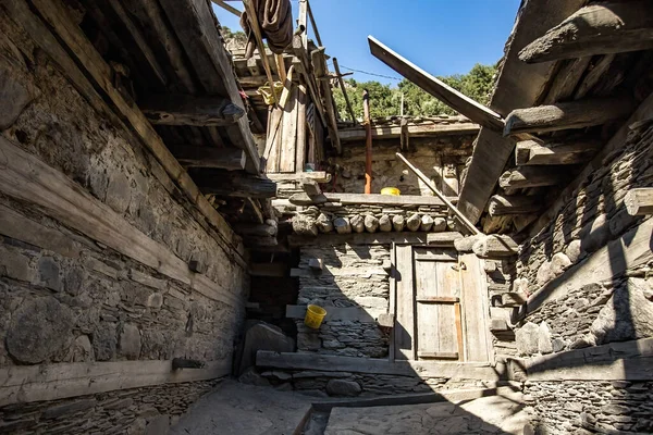 stock image Traditional Kalash wooden house in Kalash valley in Pakistan