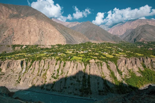 Hermoso Paisaje Del Valle Hunza Largo Autopista Karakoram Gilgit Jalá — Foto de Stock
