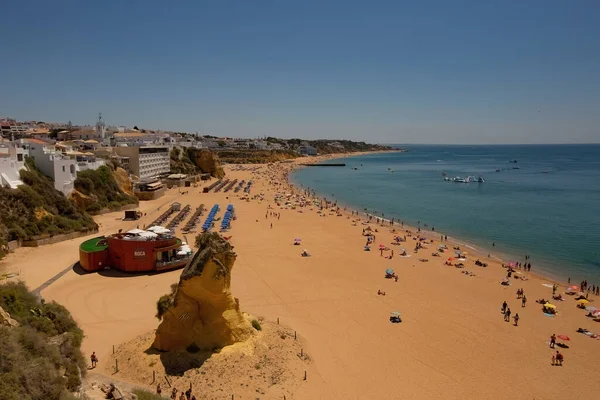 Albufeira Beach Air View Praia Peneco Southern Portugal — стокове фото