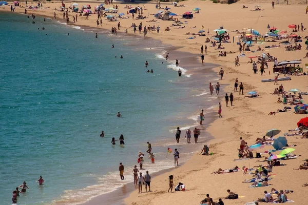 葡萄牙南部Albufeira海滩空中景观 Praia Peneco — 图库照片