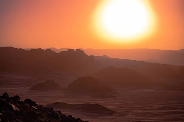 Восход Солнца Горах Синайского Полуострова Египет — стоковое фото