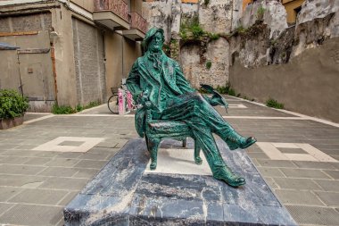 İtalya 'nın tarihi La Spezia kentinde Wagner anıtı