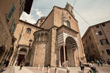 Basilica di Santa Maria Maggiore & Cappella Colleoni, Bergamo Alta İtalya 'nın mimari detayları