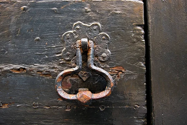 Antiker Türklopfer Aus Bronze Alten Haus Italien — Stockfoto