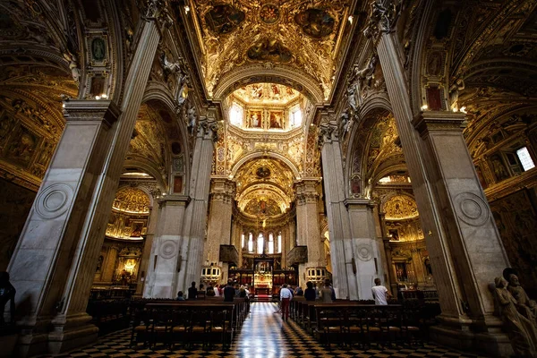 Vue Intérieure Basilique Santa Maria Maggiore Citta Alta Haute Ville — Photo