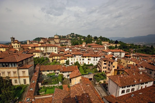 意大利Bergamo Citta Alta 的空中景观 — 图库照片