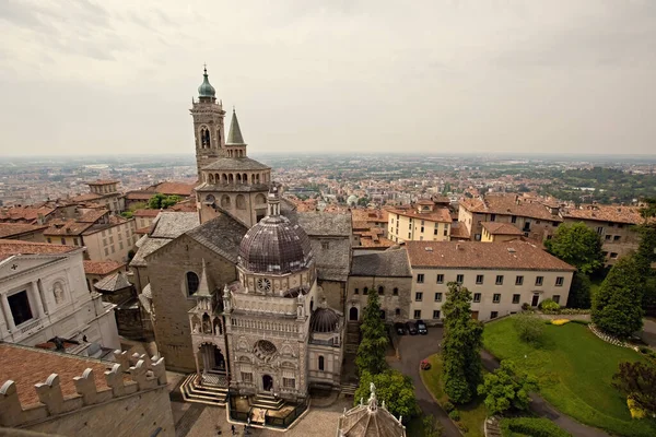 Vista Aérea Basílica Santa Maria Maggiore Citta Alta Bergamo Itália — Fotografia de Stock