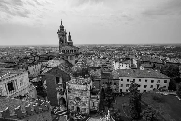 Luchtfoto Van Basilica Santa Maria Maggiore Citta Alta Upper Town — Stockfoto