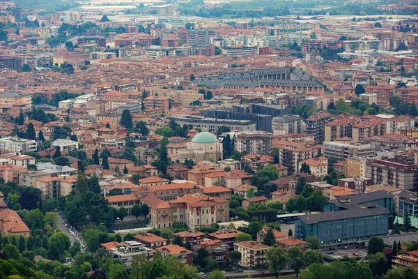 Aerial View Citta Alta Upper Town Bergamo Italy — Stock Photo, Image
