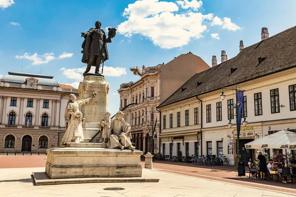 Estátua Memorial Kossuth Lajos Szeged Hungria — Fotografia de Stock