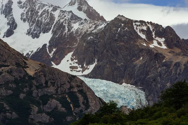 Schöne Natur Patagoniens Fitz Roy Trek Gletscher Blick Auf Die lizenzfreie Stockbilder