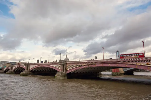 Blackfriars Bridge Thames River London — Stock Photo, Image
