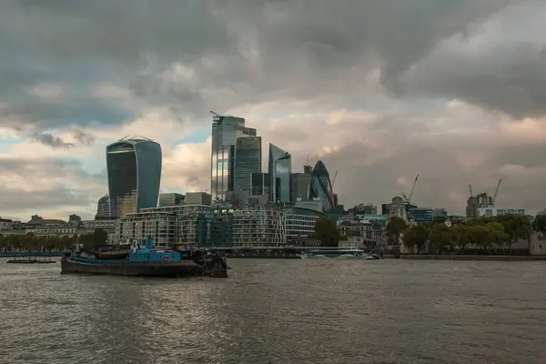 Лондонський Фінансовий Район Хмарочоси Великобританії — стокове фото