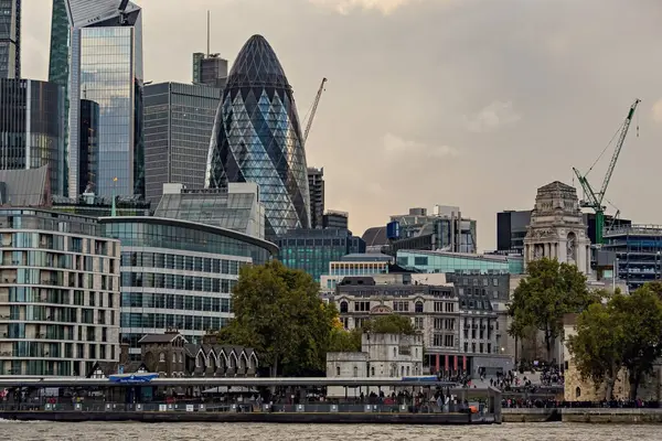 City London Financial District Arranha Céus Reino Unido — Fotografia de Stock