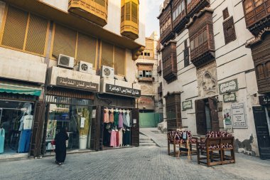 Tarihi şehir Jeddah Al Balad Suudi Arabistan 'daki Matbouli Müzesi