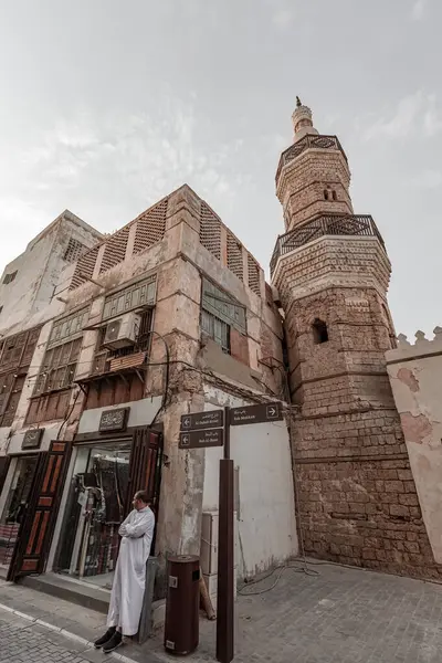 Al Shafei camii Suq Al Jami - Al Mazloum, Al Balad bölgesi, Tarihi Jeddah, Suudi Arabistan - UNESCO dünya mirası sahası