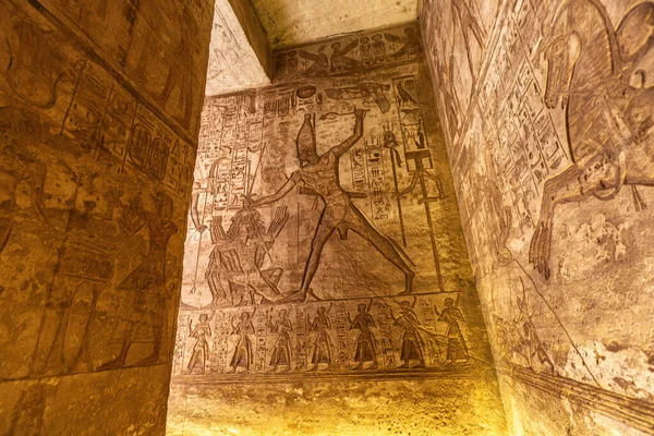 Grand Temple Ramsès Détails Intérieur Abu Simbel Haute Egypte Images De Stock Libres De Droits