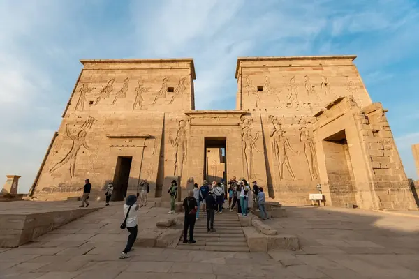 Λεπτομέρειες Για Ναό Philae Στο Ασουάν Άνω Αίγυπτος Royalty Free Εικόνες Αρχείου