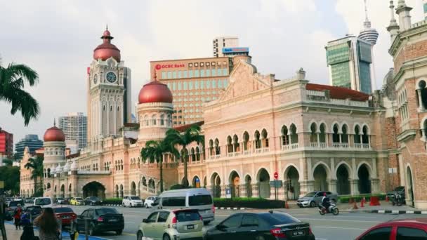Sultan Abdul Samad Kuala Lumpur Malezya Dış Detaylar Inşa Ediyor — Stok video