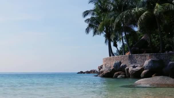 Tropical Paradise Sandy Beach Koh Tao Island Koh Samui Thailand — ストック動画