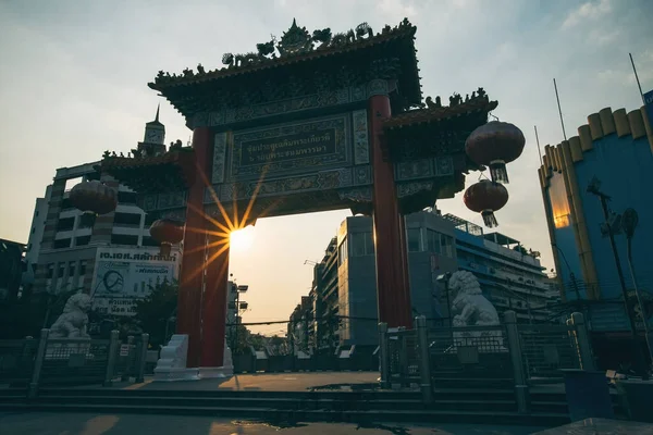 China gate in Chinatown in Bangkok, Thailand