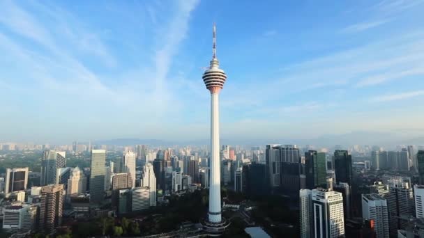 Menara Kuala Lumpur Pohled Mrakodrapu Malajsie — Stock video