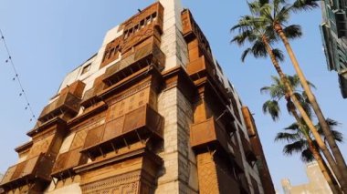 Jeddah, Suudi Arabistan 'da ahşap pencereli geleneksel evler