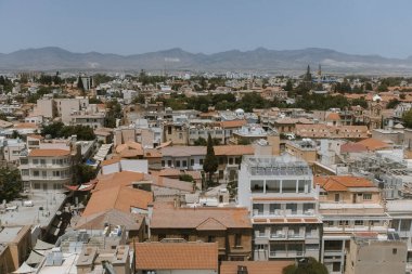 Eski Lefkoşe Kıbrıs 'ın havadan görünüşü
