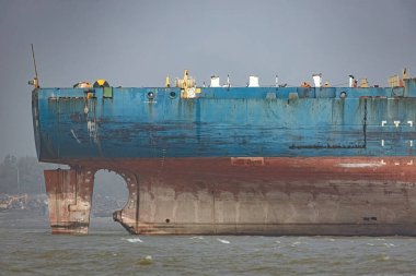 Ship breaking yard in Bangladesh Chittagong clipart