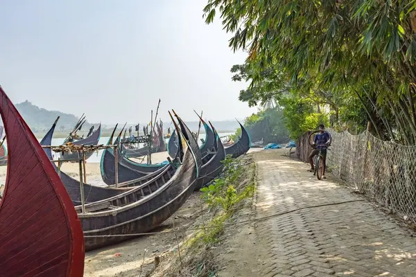 stock image Traditional Bangladeshi boats Inani Cox's Bazar Bangladesh