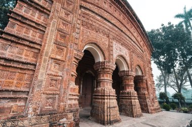 Puthia Bangladeş 'teki Hindu tapınağı kompleksinin detayları