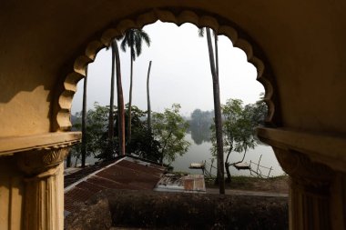 Puthia Bangladeş 'teki Hindu tapınağı kompleksinin detayları