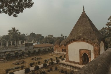 Puthia Bangladeş 'teki Hindu tapınağı kompleksinin detayları